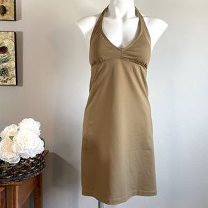 Athleta Taupe Halter Dress Size S